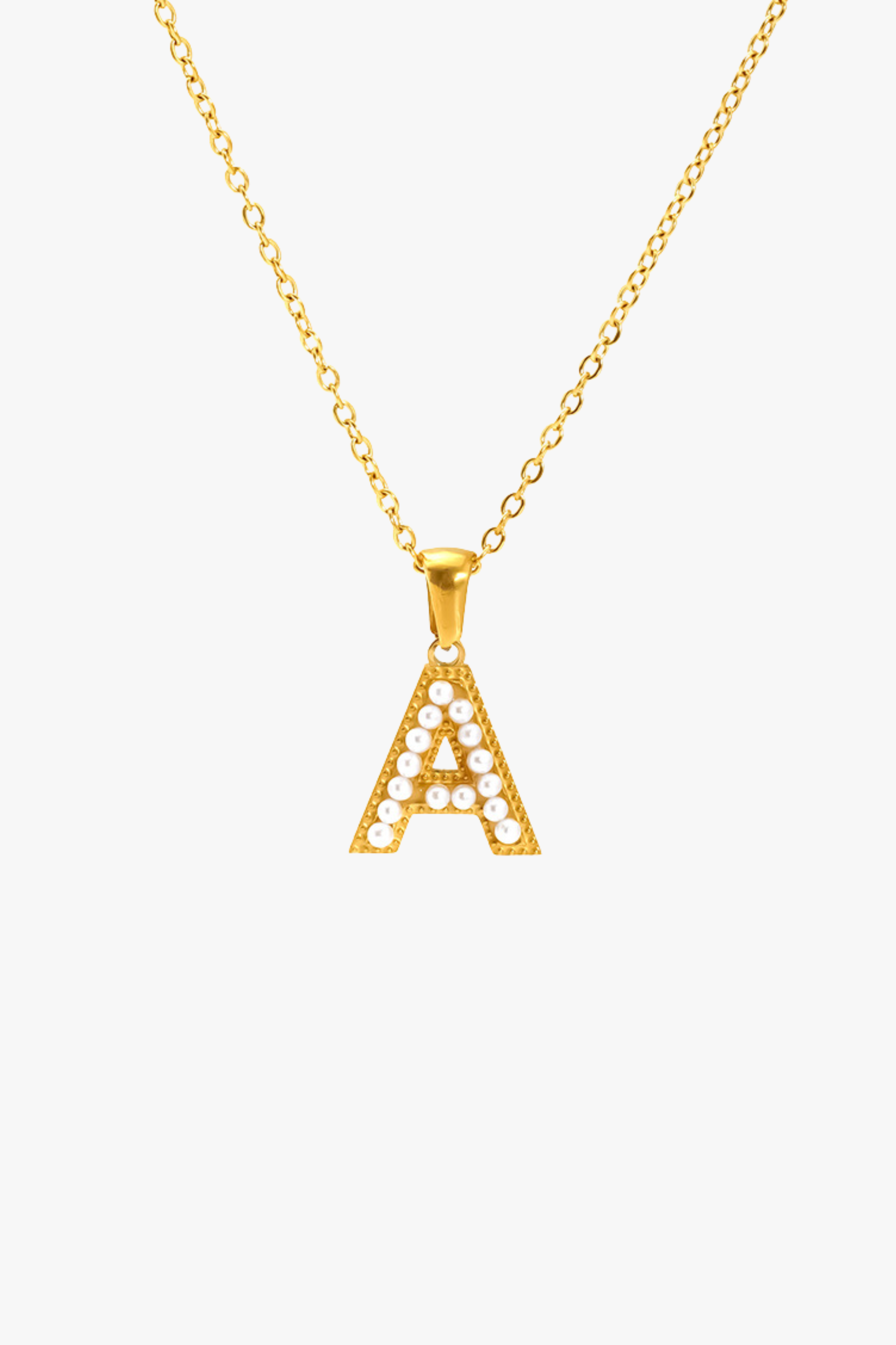Pearl Alphabet Necklace null