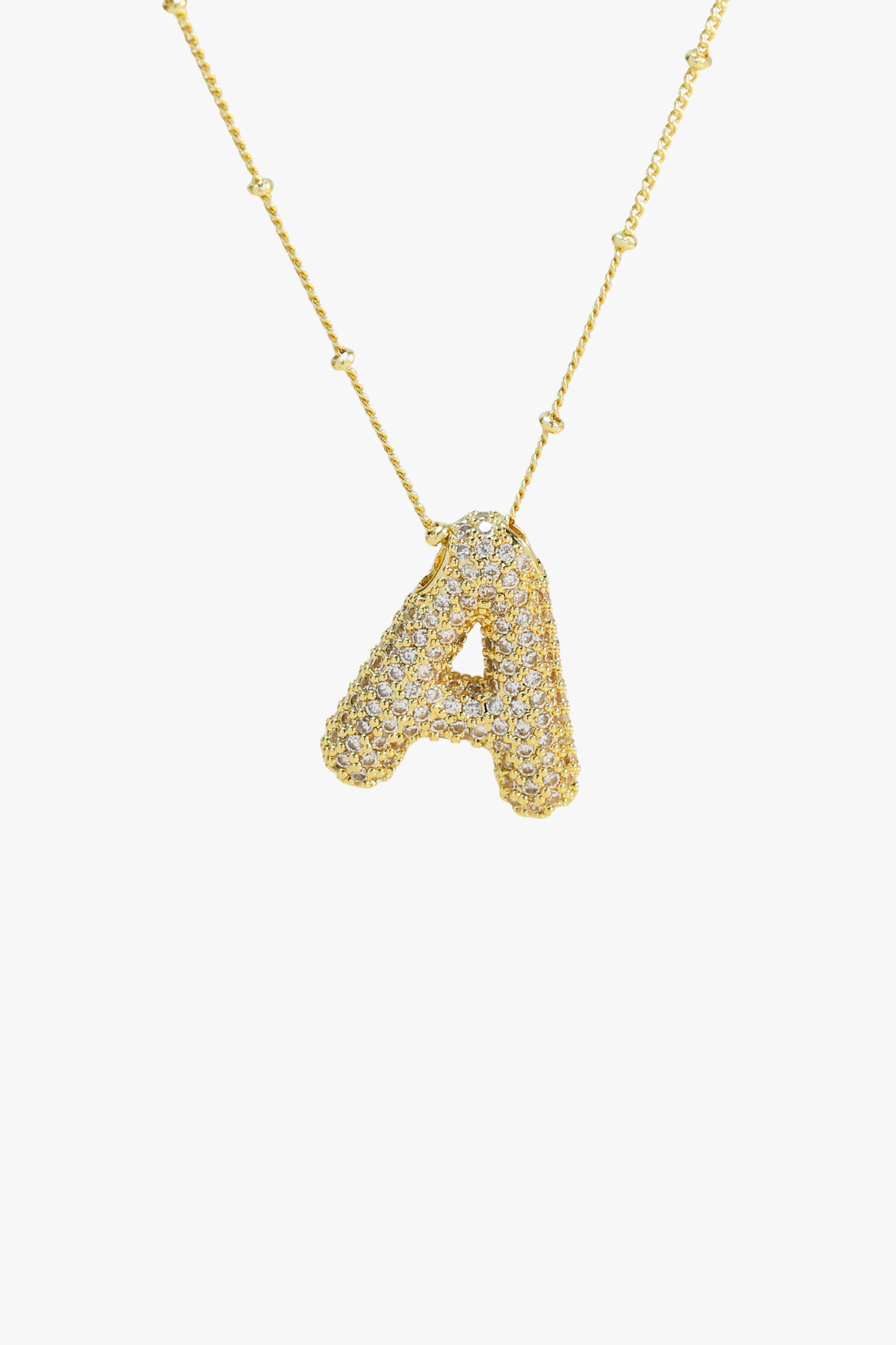 Diamond Alphabet Necklace null