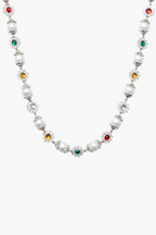 Pearl Flower Gem Minority Fashion Necklace YUNA