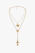 Y cross tassel necklace YUNA