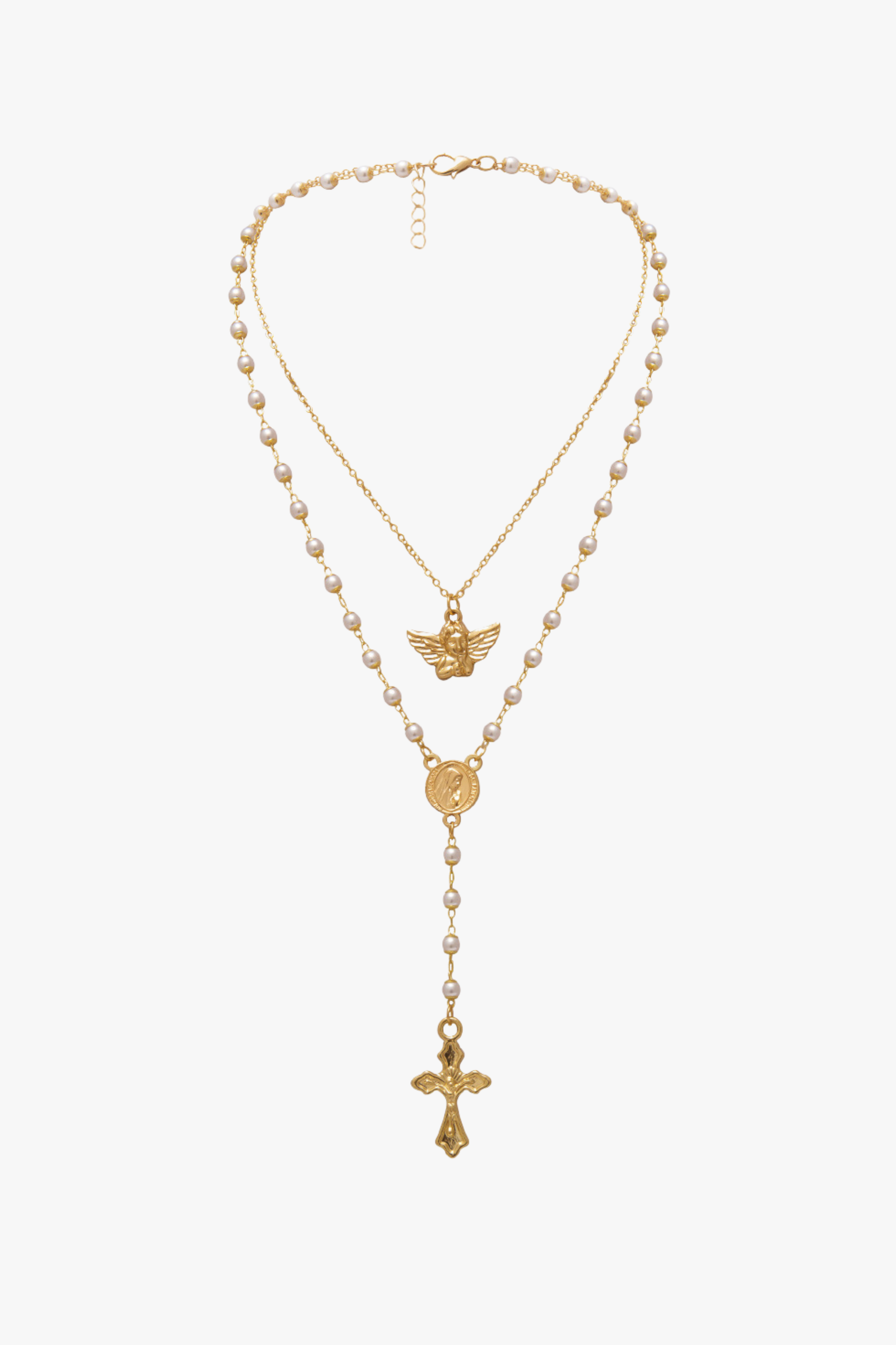 Y cross tassel necklace YUNA