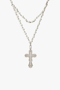 Minimalist Personality Gothic Style Cross Shell Pearl Necklace YUNA