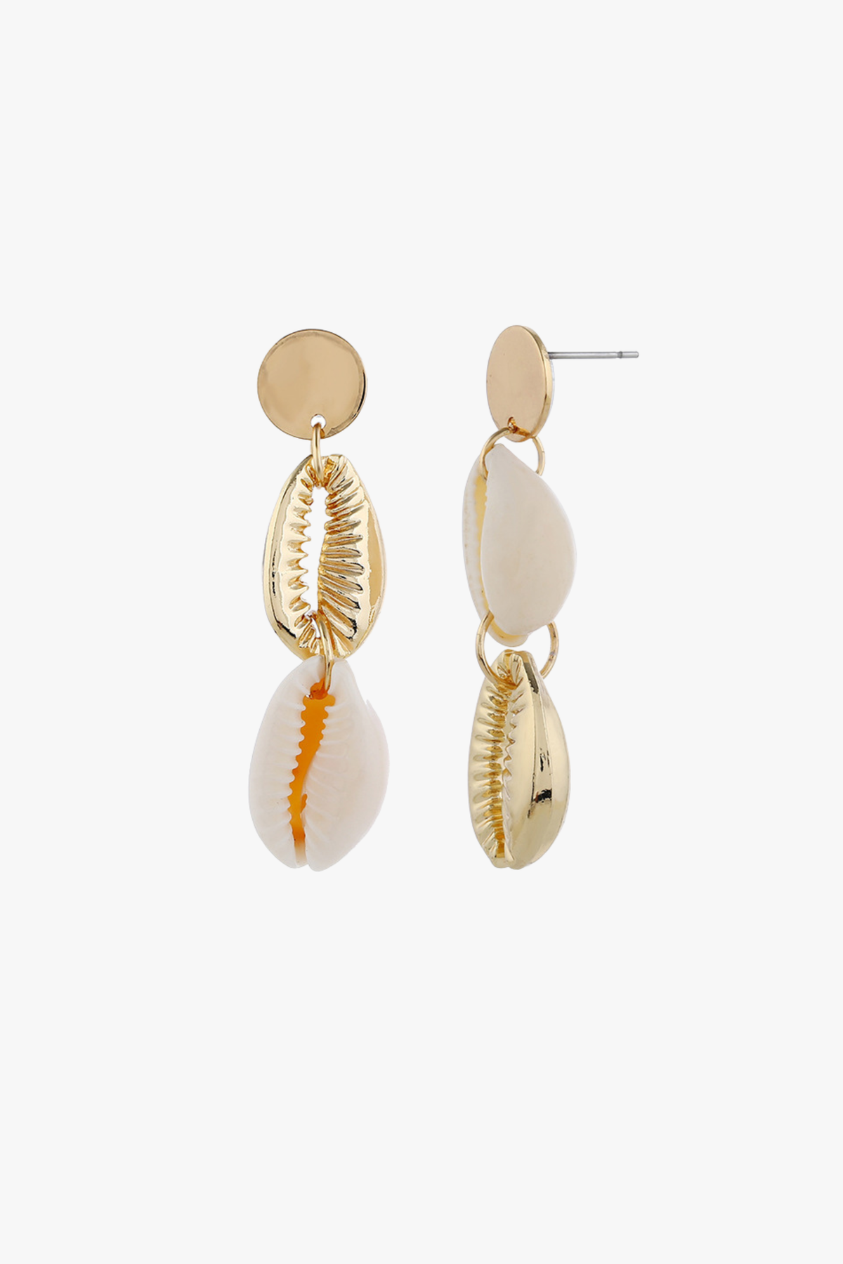 Shell Stud Earrings null