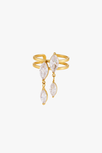 Adjustable Zircon Stackable Ring Titanium Steel Stainless Steel Gold Plated Jewelry YUNA