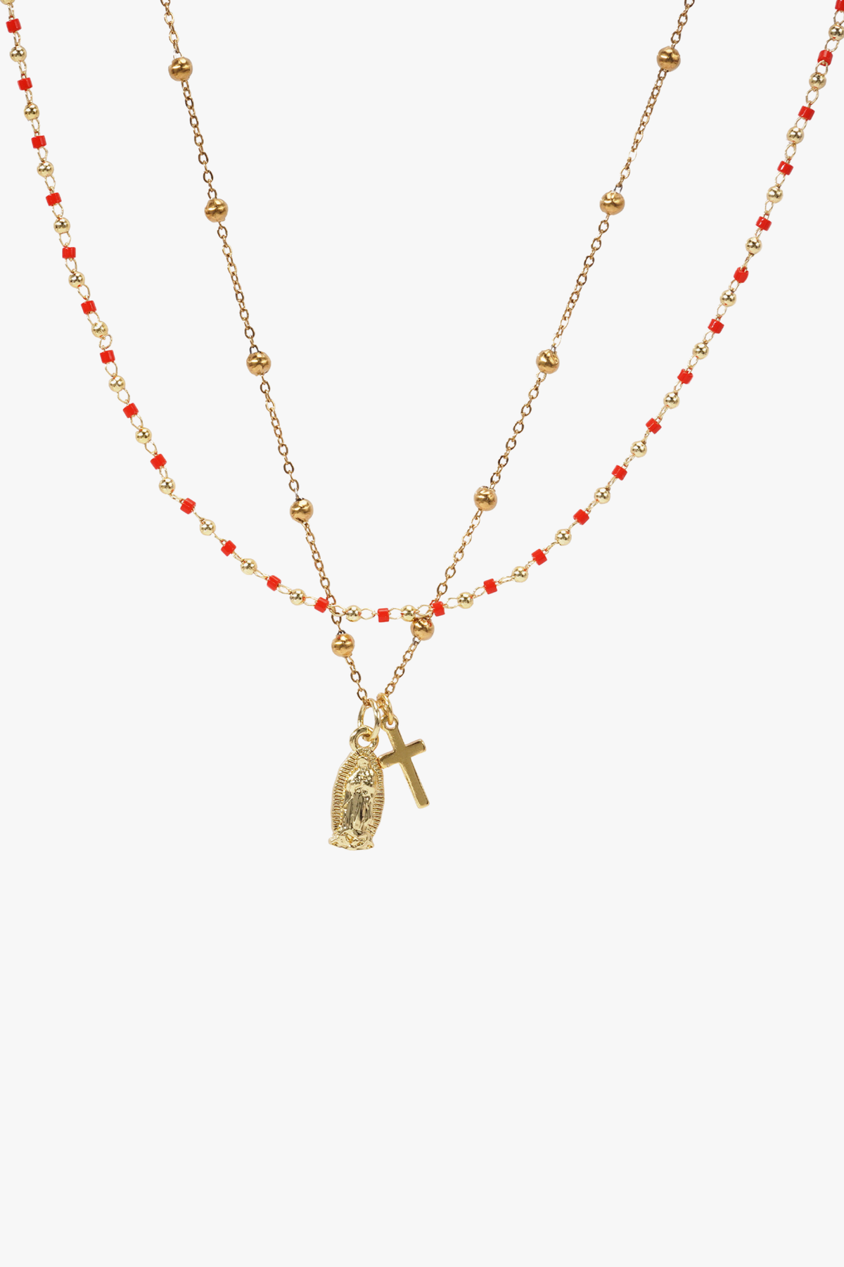 RED LAYER NECKLACE YUNA