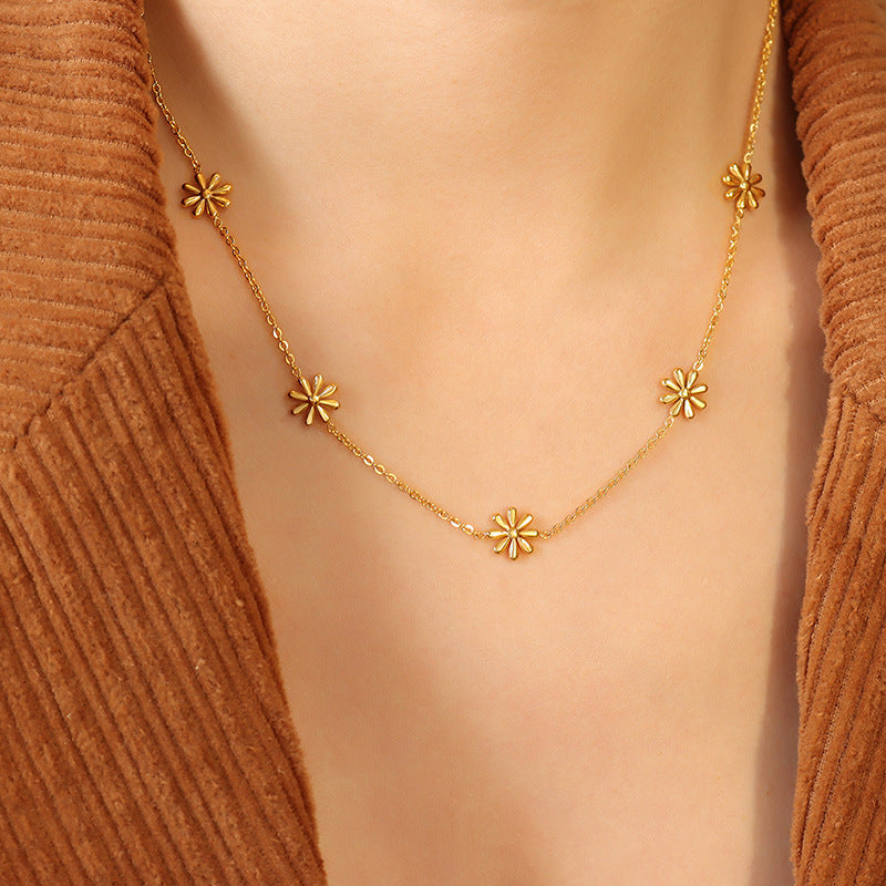 Gold Chamomile Necklace
