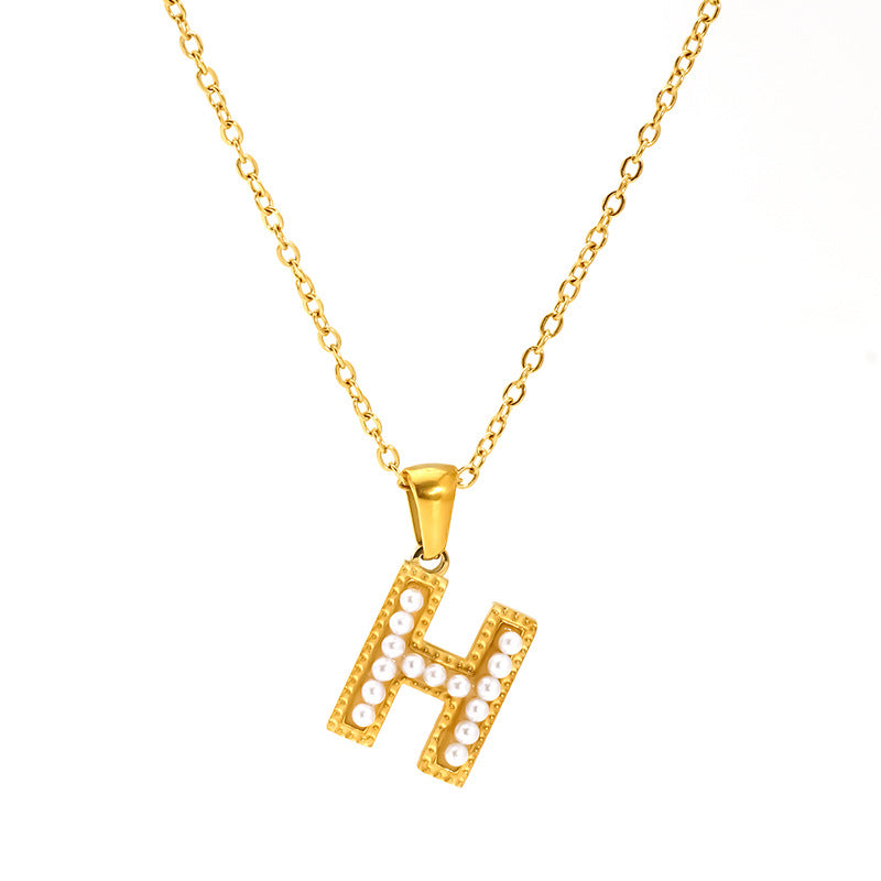 Pearl Alphabet Necklace