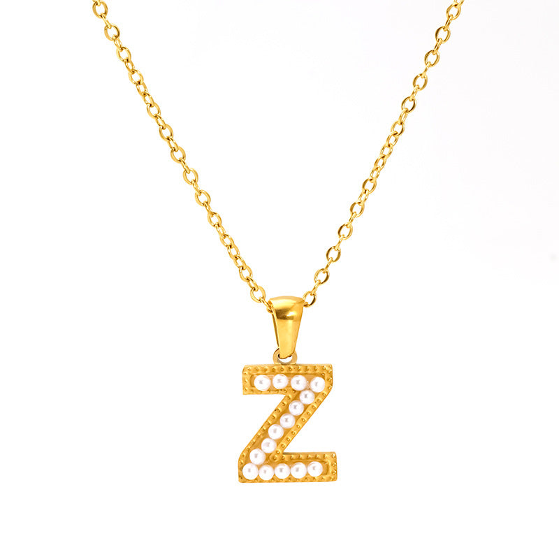 Pearl Alphabet Necklace