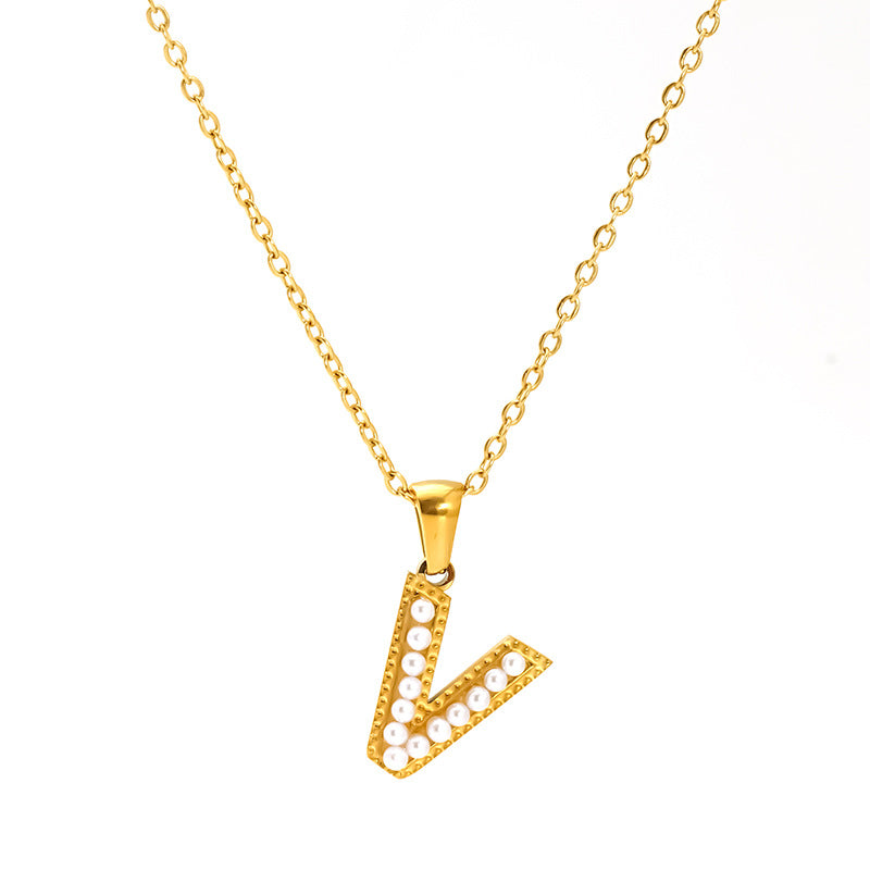 Pearl Alphabet Necklace
