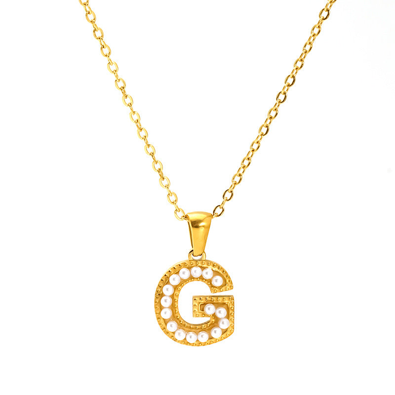 Pearl Alphabet Necklace