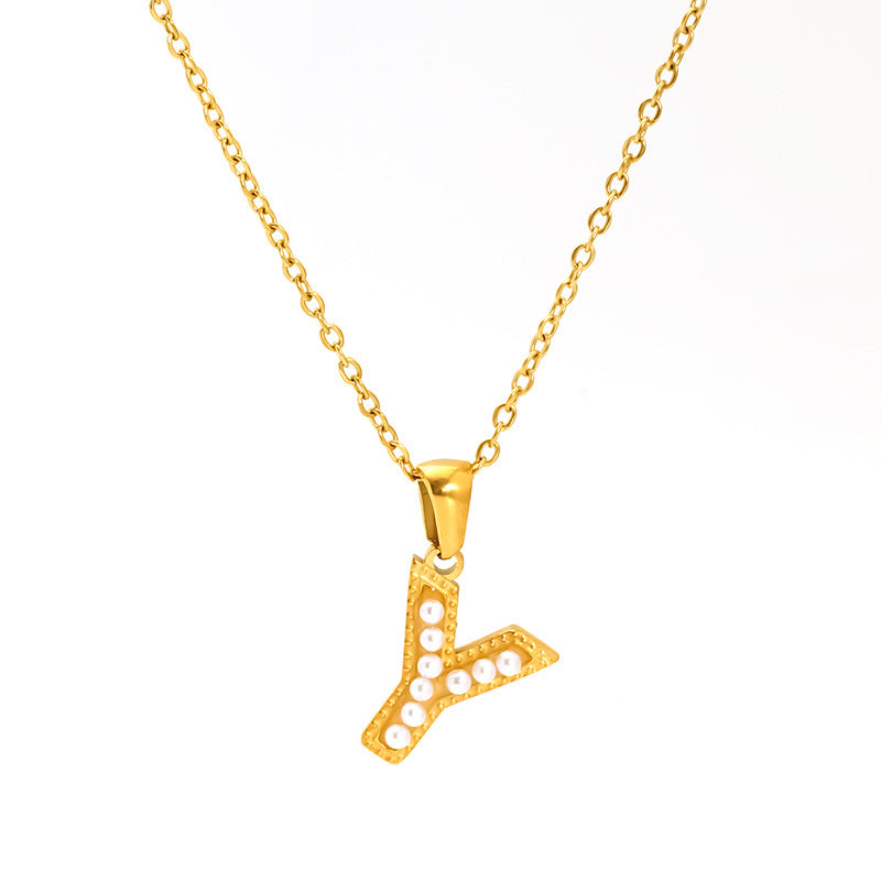 Pearl Alphabet Necklace