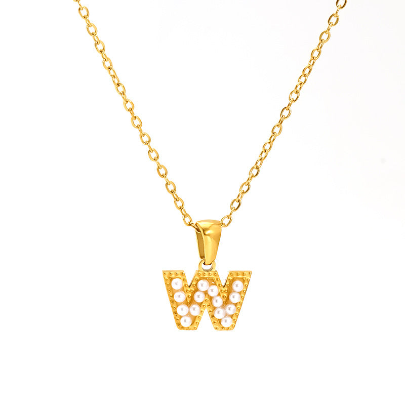 Pearl Alphabet Necklace