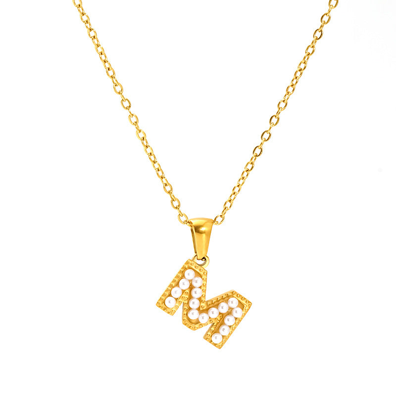 Pearl Alphabet Necklace