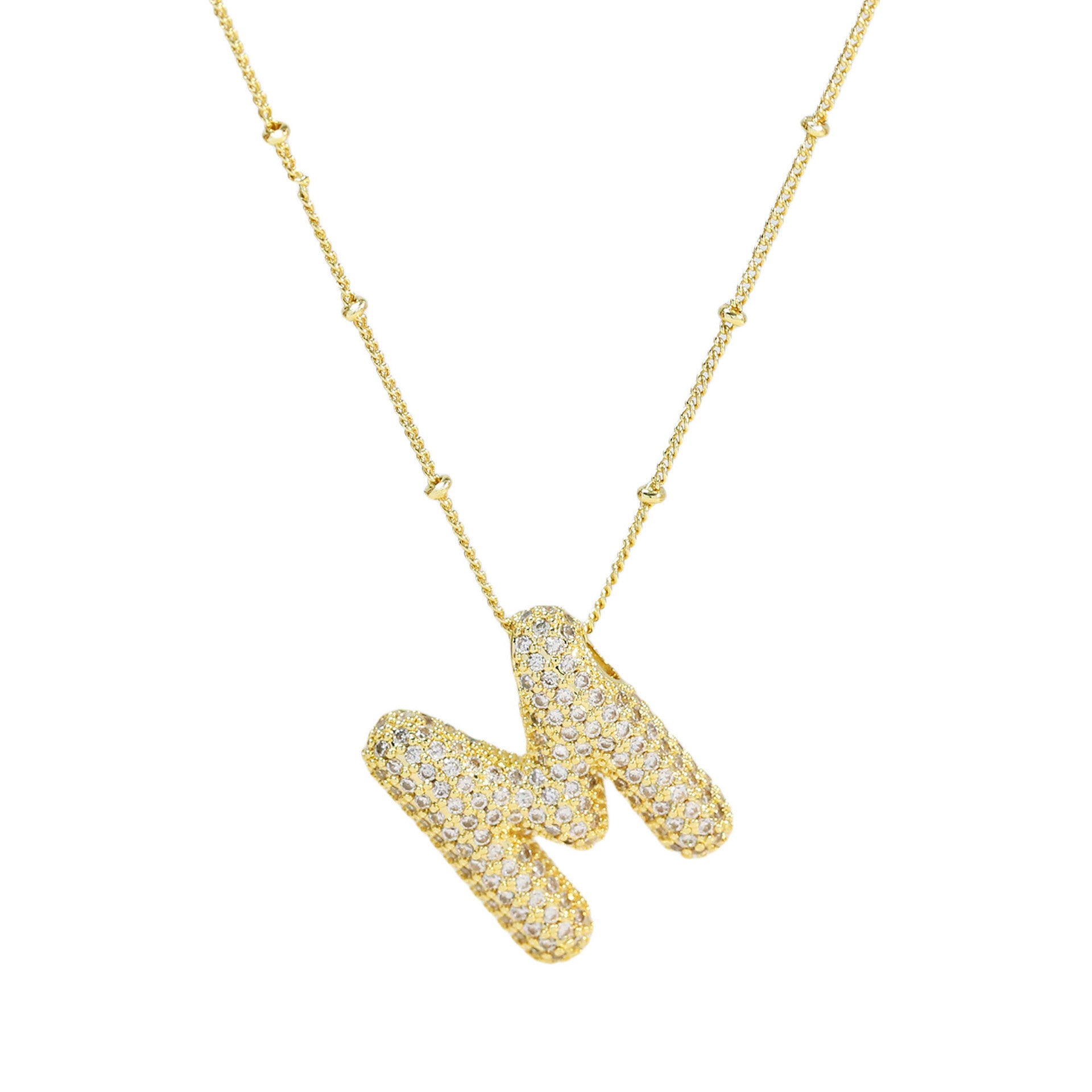 Diamond Alphabet Necklace
