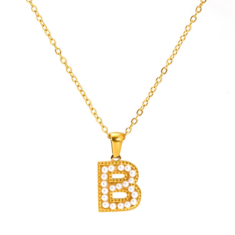 Pearl Alphabet Necklace