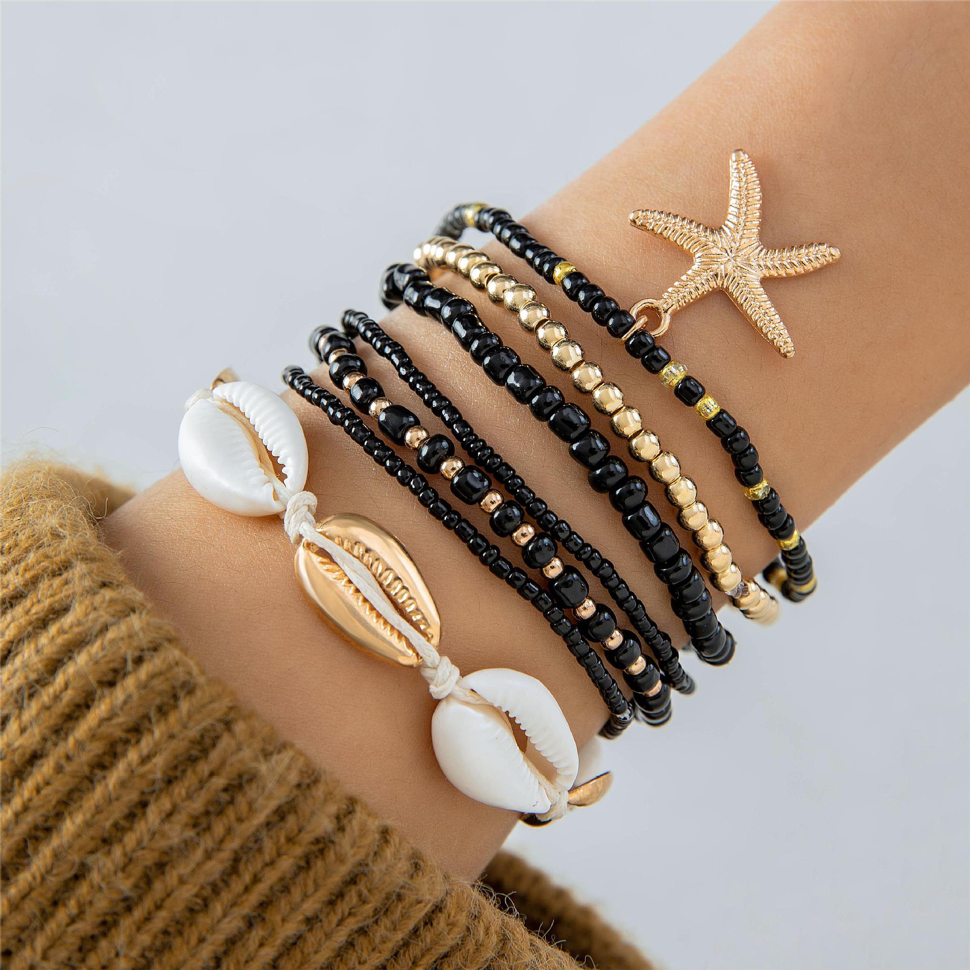 Beach Starfish 7-Piece Bracelet Set