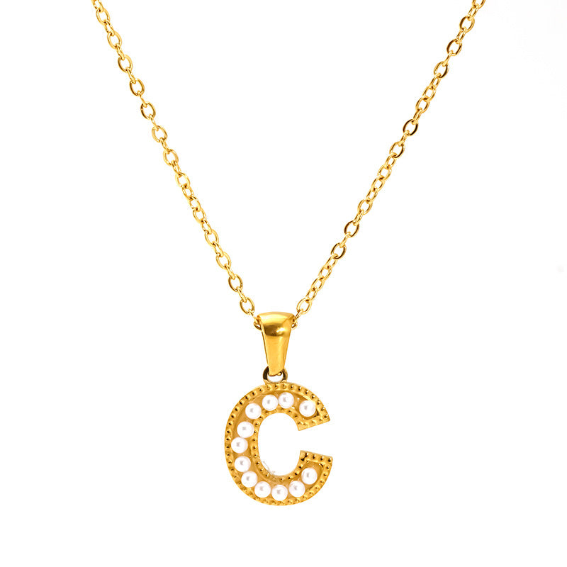 Pearl Alphabet Necklace
