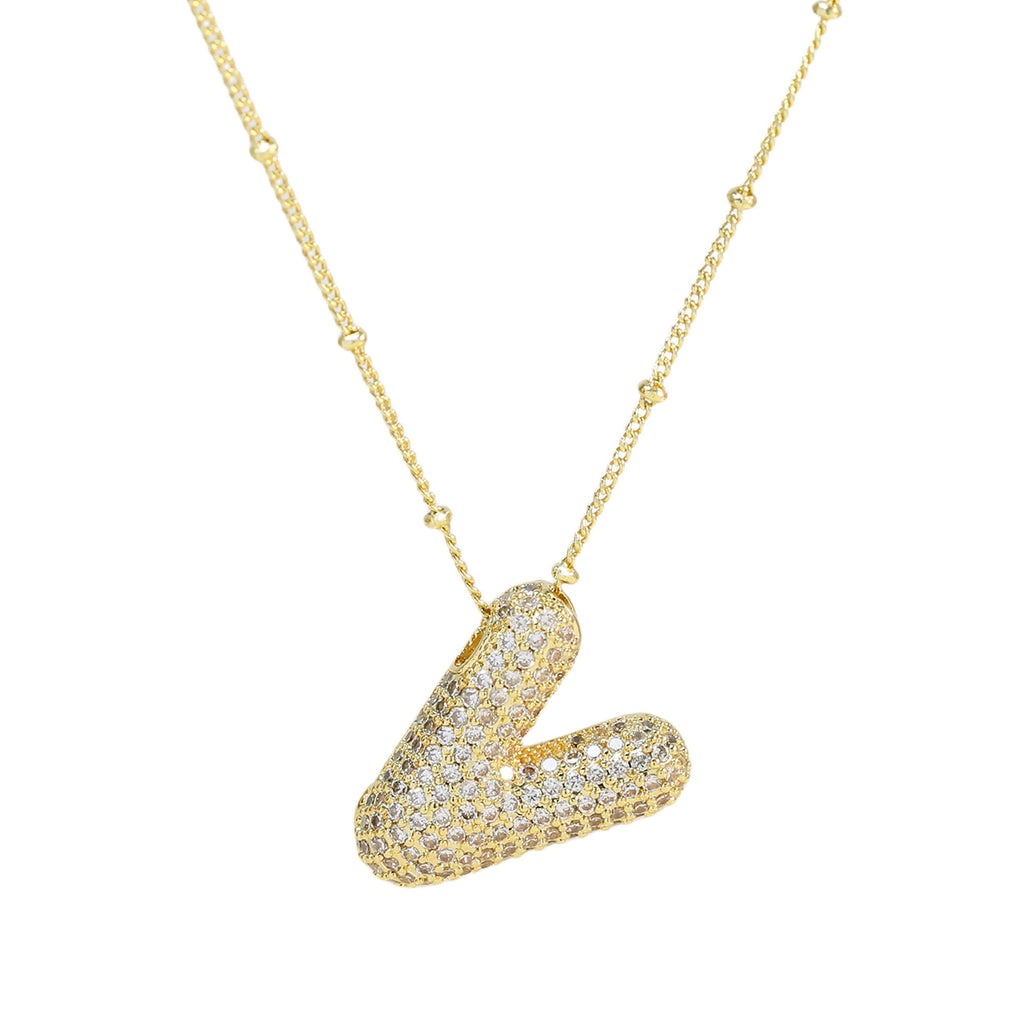 Diamond Alphabet Necklace