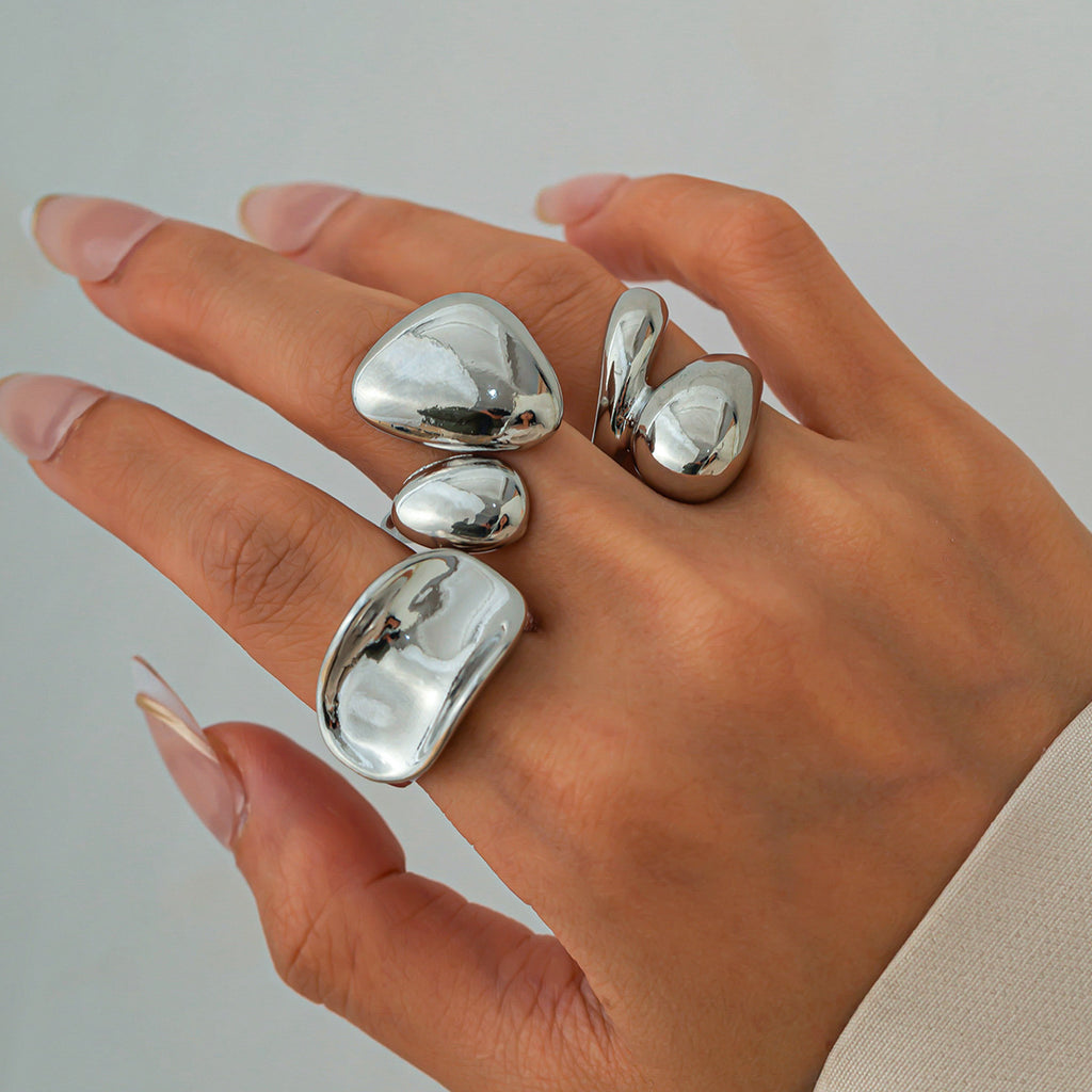 Glossy Hug Ring Set