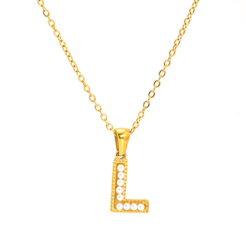 Pearl Alphabet Necklace