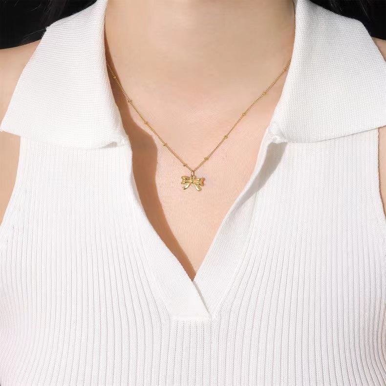 Velvet Bow Necklace