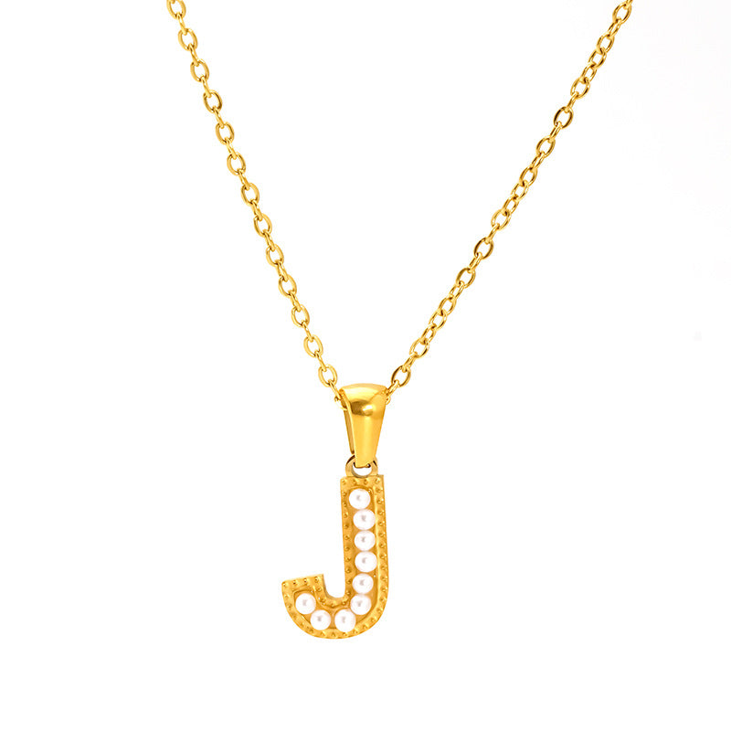 Pearl Alphabet Necklace