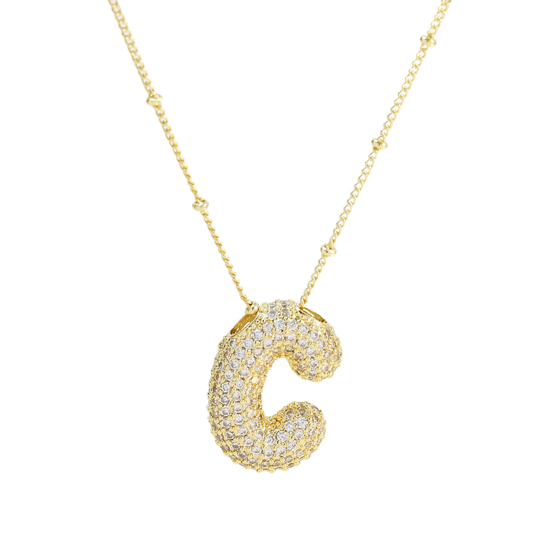 Diamond Alphabet Necklace