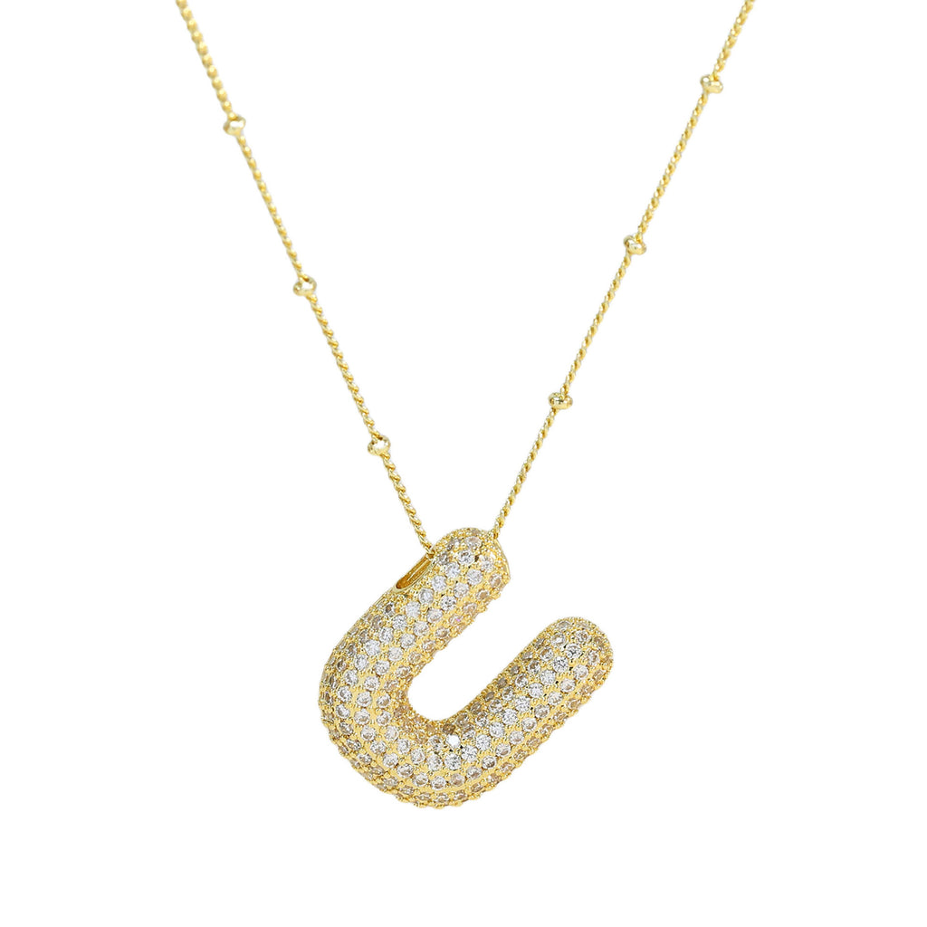 Diamond Alphabet Necklace