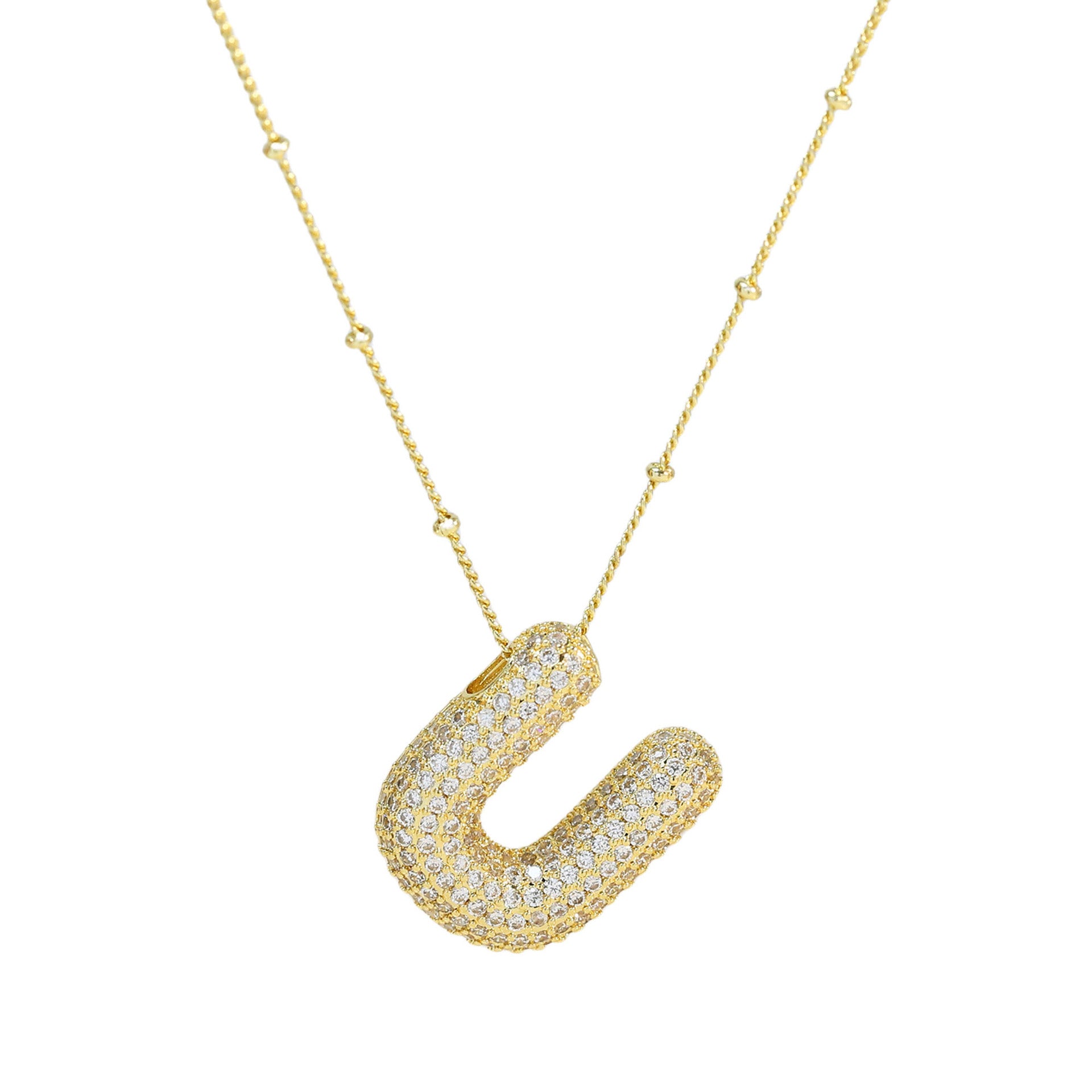 Diamond Alphabet Necklace