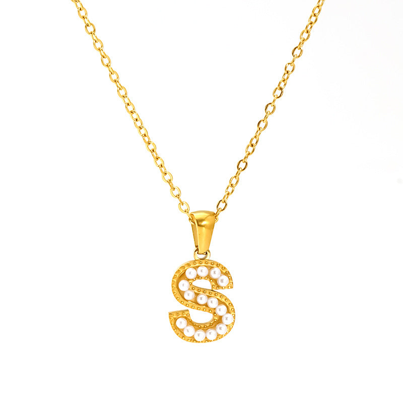 Pearl Alphabet Necklace