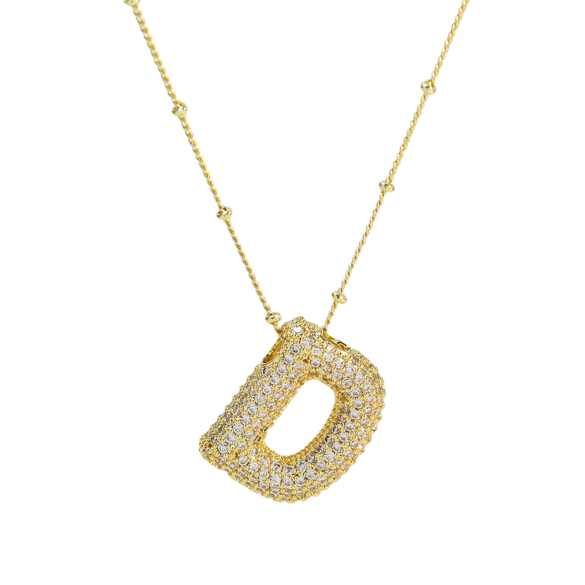 Diamond Alphabet Necklace