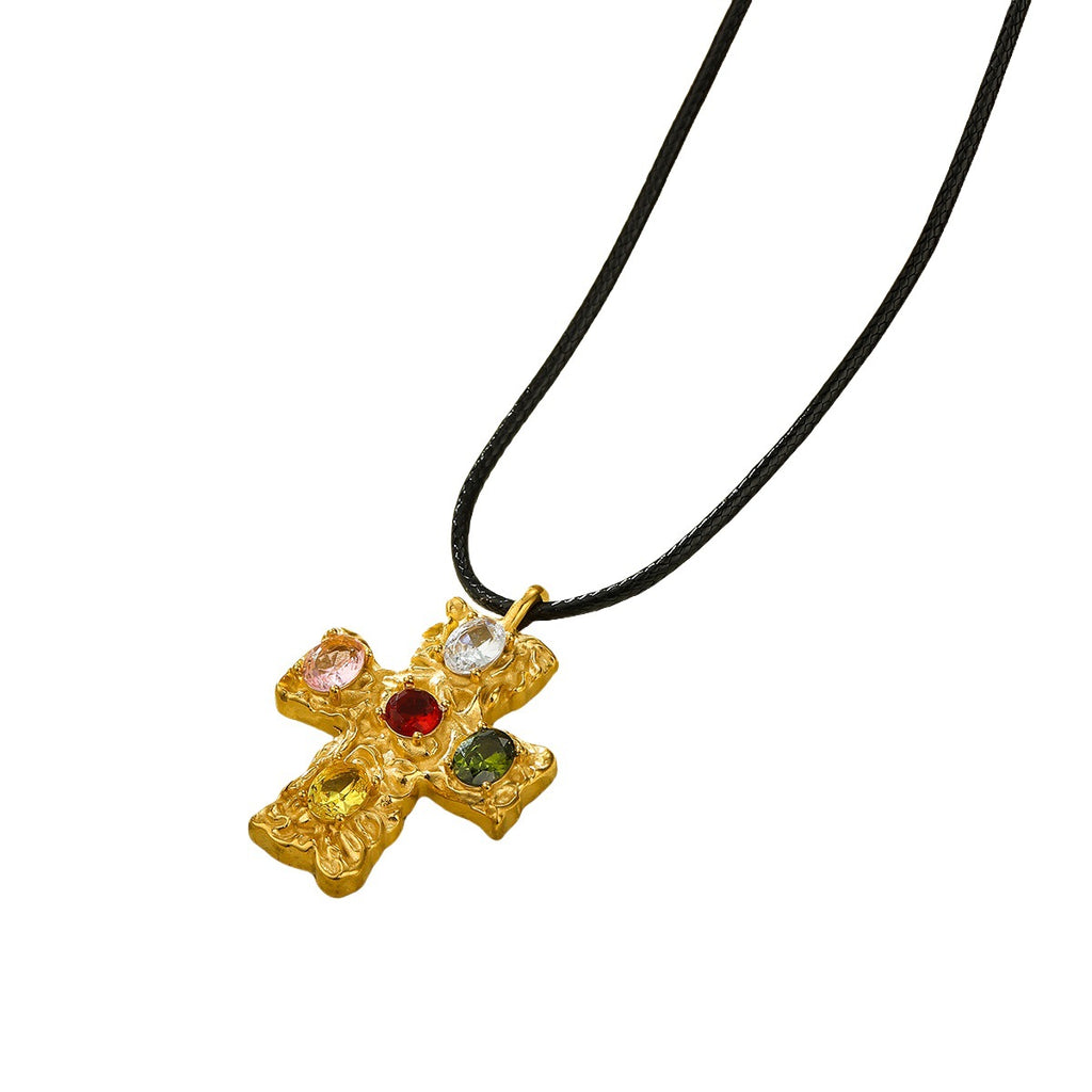Golden Cross Shine Necklace