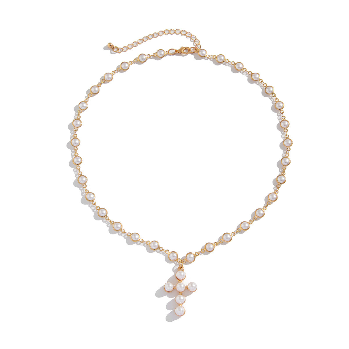 Cross Pearl Necklace