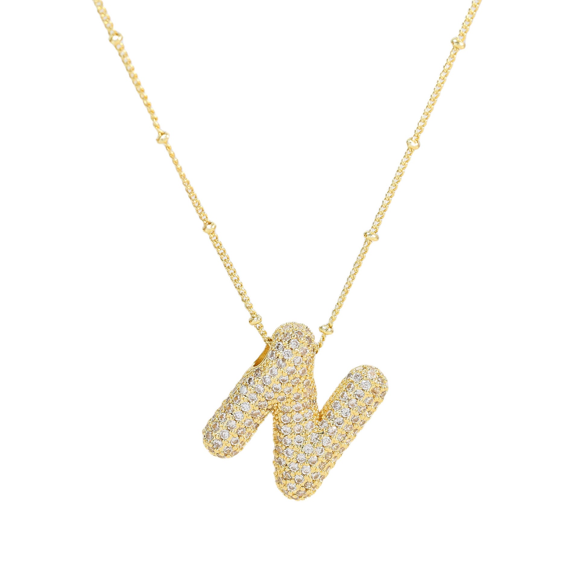 Diamond Alphabet Necklace