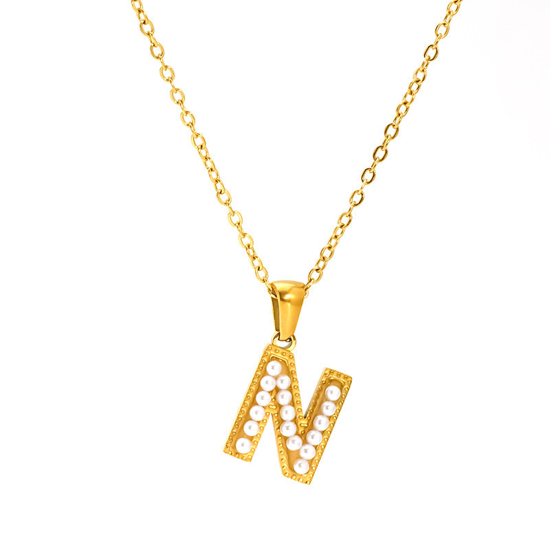 Pearl Alphabet Necklace