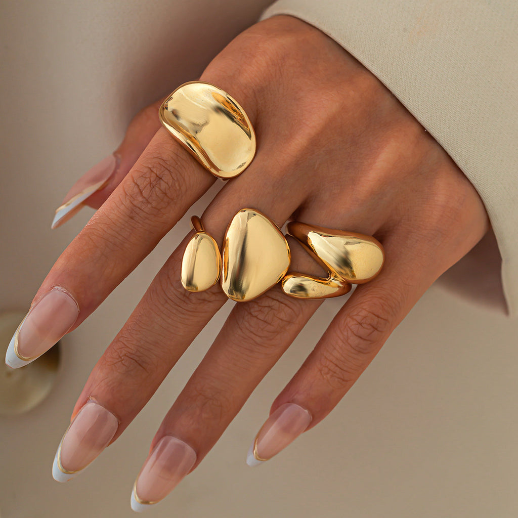 Glossy Hug Ring Set