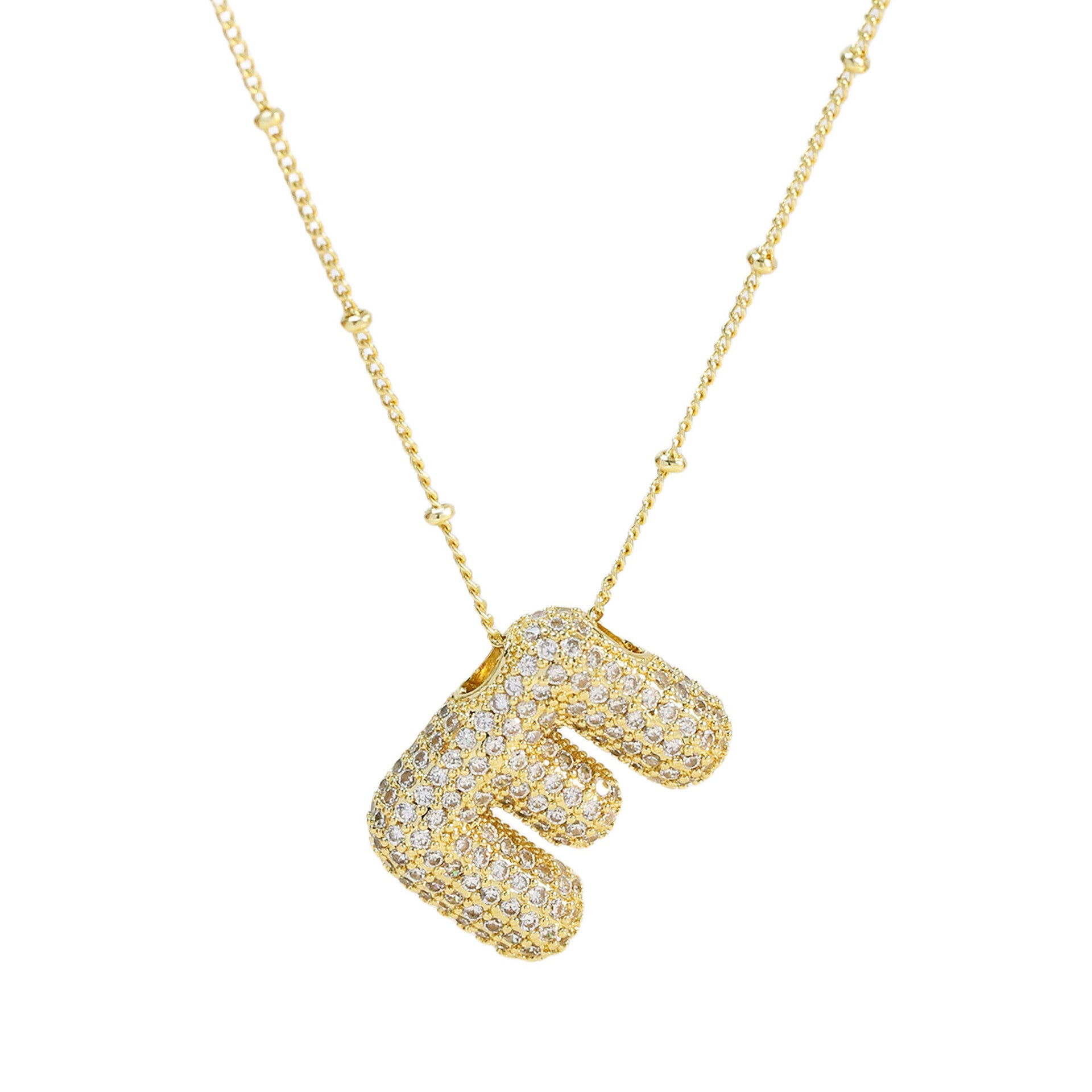 Diamond Alphabet Necklace