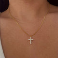 White Cross Necklace