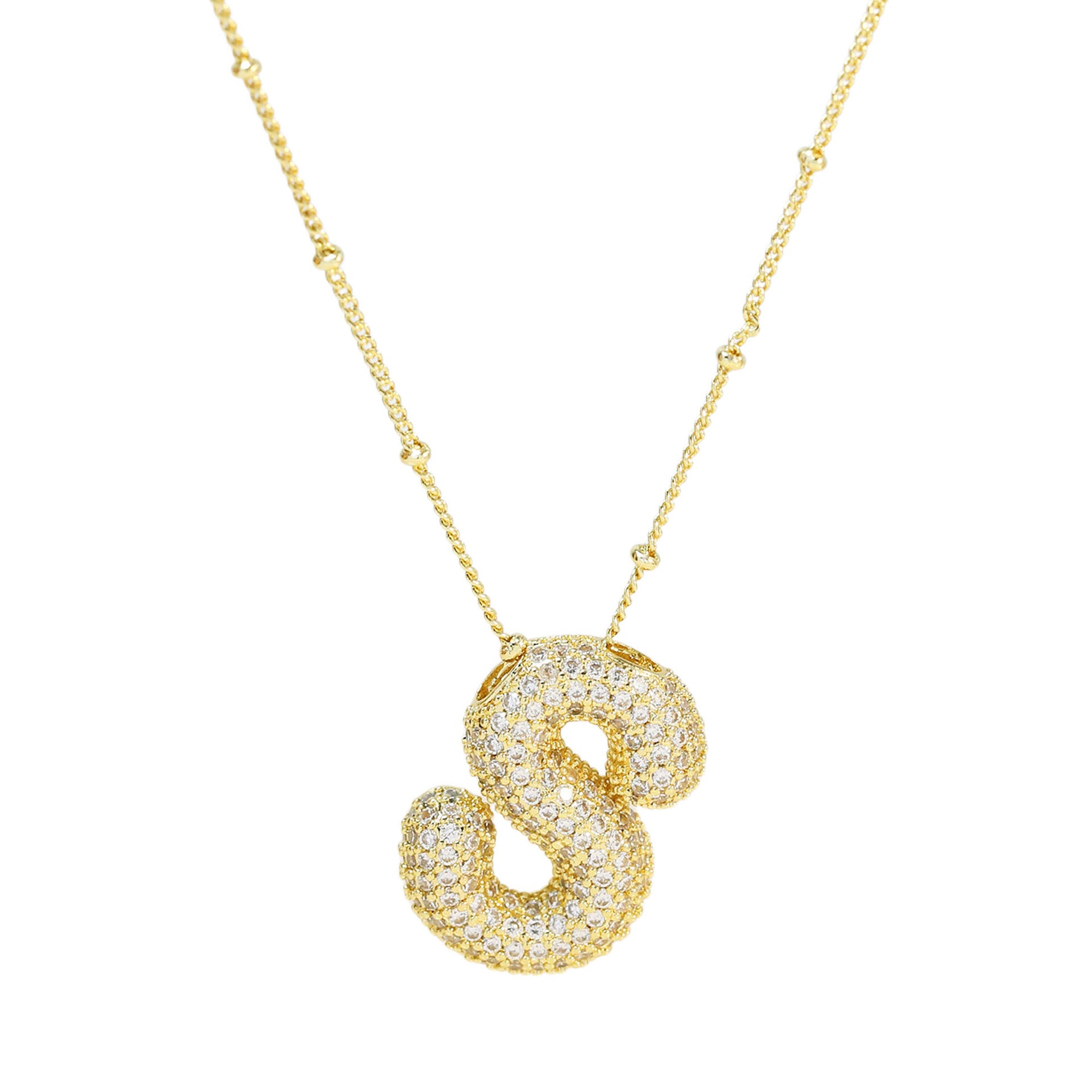 Diamond Alphabet Necklace
