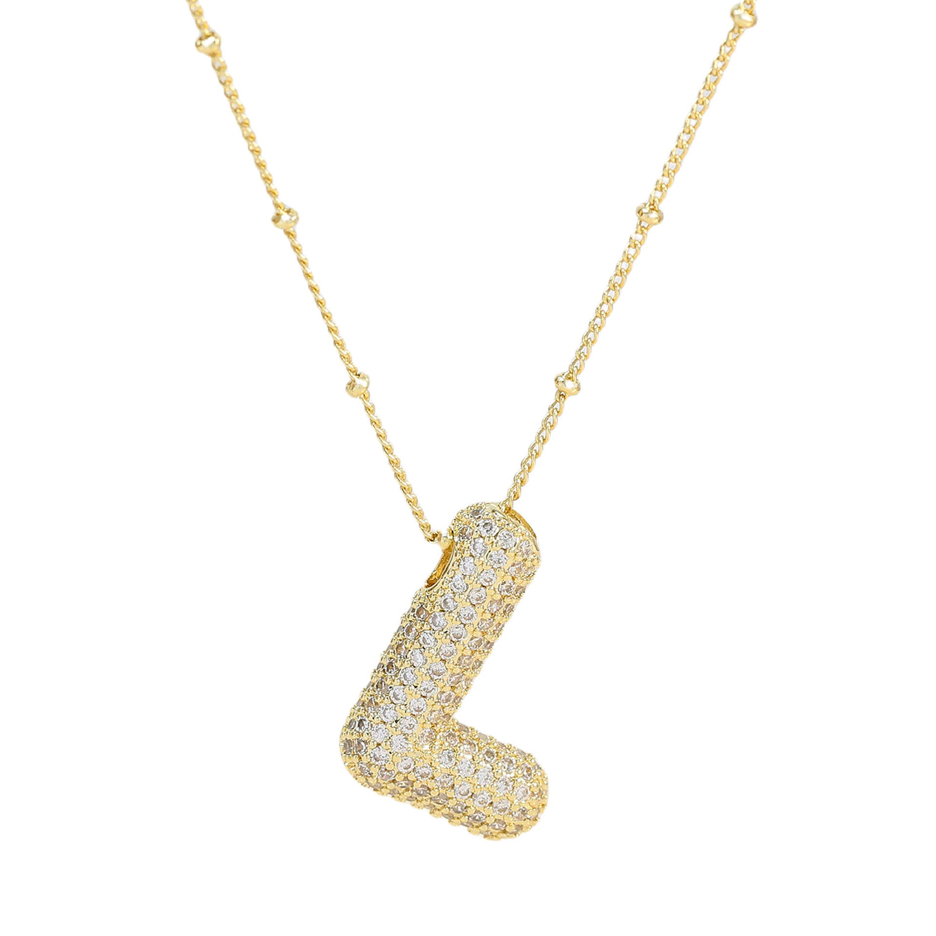 Diamond Alphabet Necklace