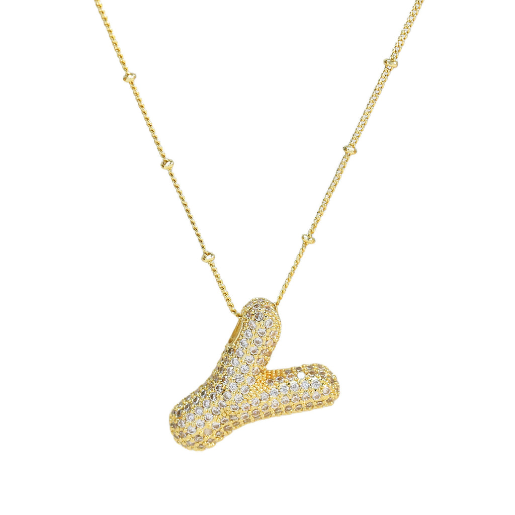 Diamond Alphabet Necklace
